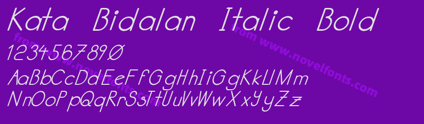 Kata Bidalan Italic BoldPreview