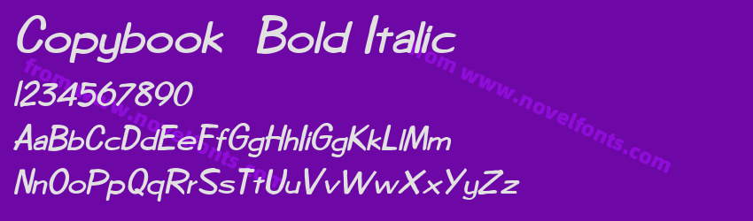 Copybook  Bold ItalicPreview