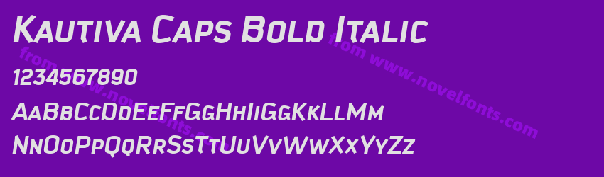 Kautiva Caps Bold ItalicPreview