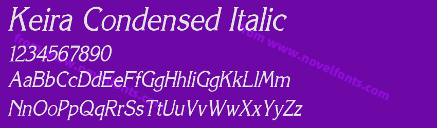 Keira Condensed ItalicPreview