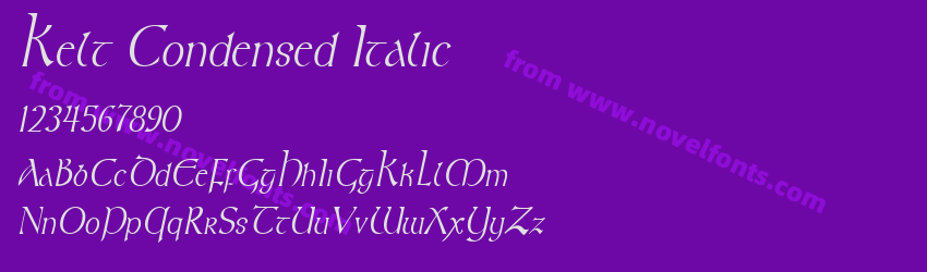 Kelt Condensed ItalicPreview