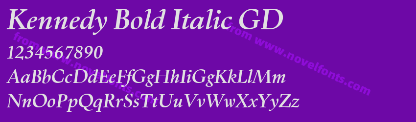 Kennedy Bold Italic GDPreview