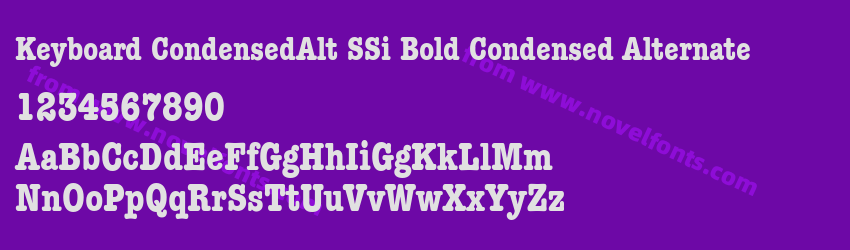 Keyboard CondensedAlt SSi Bold Condensed AlternatePreview