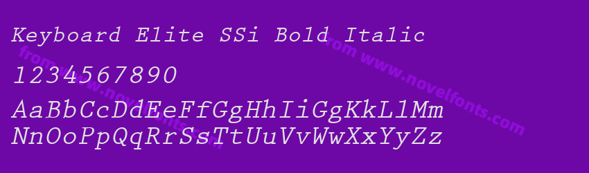 Keyboard Elite SSi Bold ItalicPreview