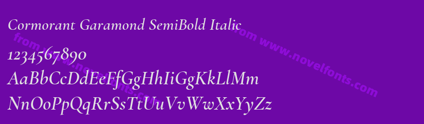 Cormorant Garamond SemiBold ItalicPreview