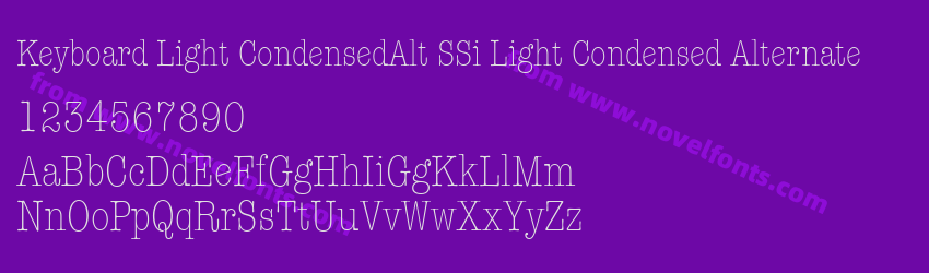 Keyboard Light CondensedAlt SSi Light Condensed AlternatePreview