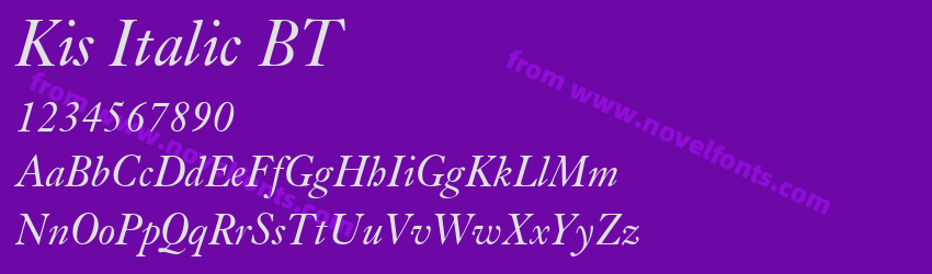 Kis Italic BTPreview