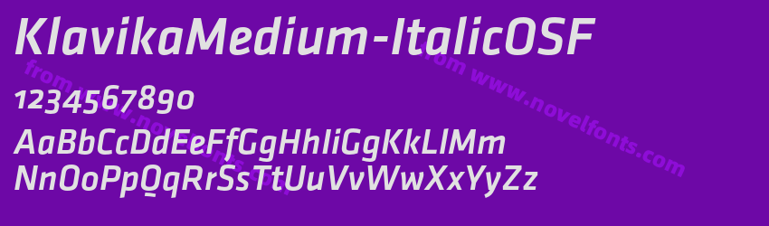 KlavikaMedium-ItalicOSFPreview