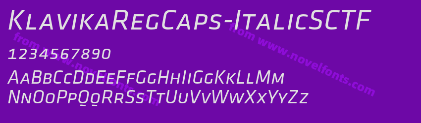 KlavikaRegCaps-ItalicSCTFPreview