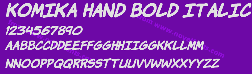 Komika Hand Bold ItalicPreview