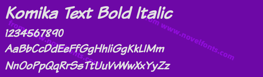 Komika Text Bold ItalicPreview