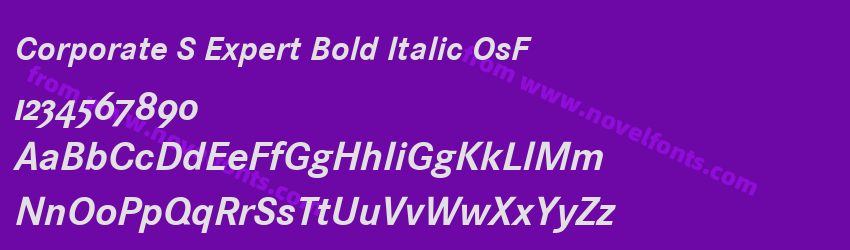 Corporate S Expert Bold Italic OsFPreview