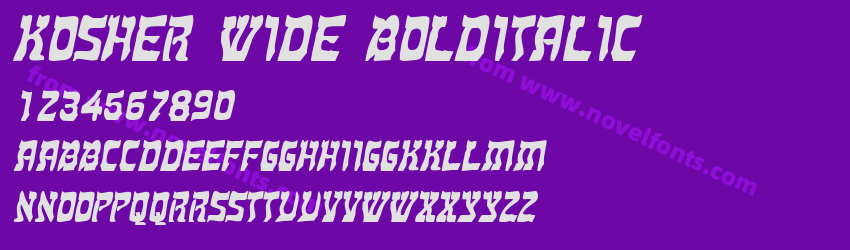 Kosher Wide BoldItalicPreview