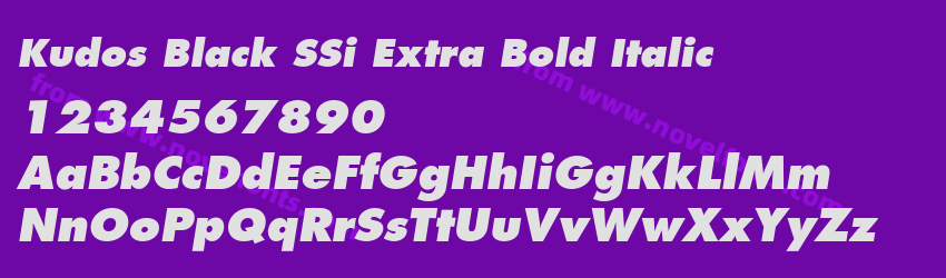 Kudos Black SSi Extra Bold ItalicPreview