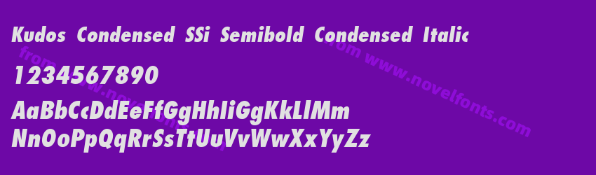 Kudos Condensed SSi Semibold Condensed ItalicPreview