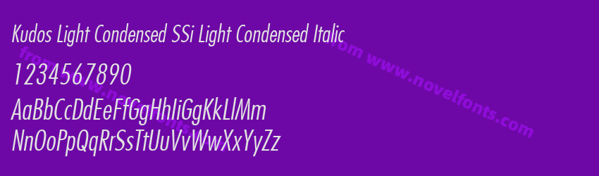 Kudos Light Condensed SSi Light Condensed ItalicPreview