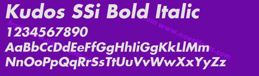 Kudos SSi Bold ItalicPreview