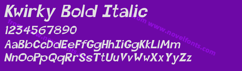 Kwirky Bold ItalicPreview