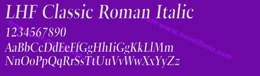 LHF Classic Roman ItalicPreview