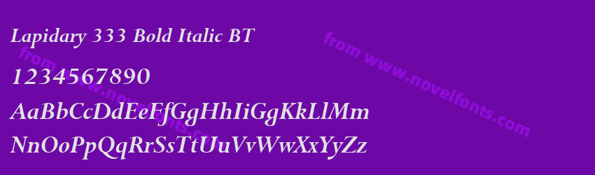 Lapidary 333 Bold Italic BTPreview