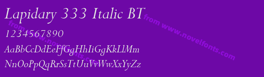 Lapidary 333 Italic BTPreview