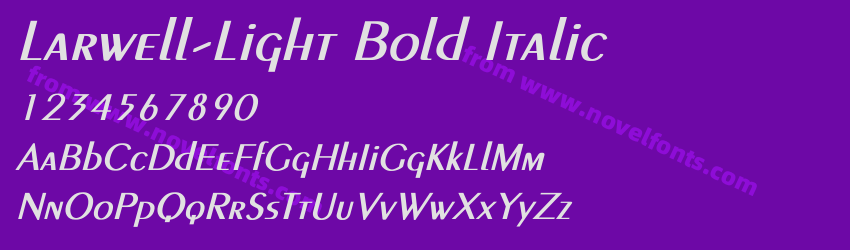 Larwell-Light Bold ItalicPreview