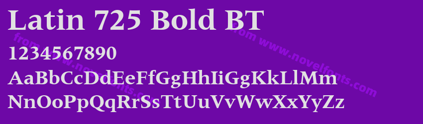 Latin 725 Bold BTPreview