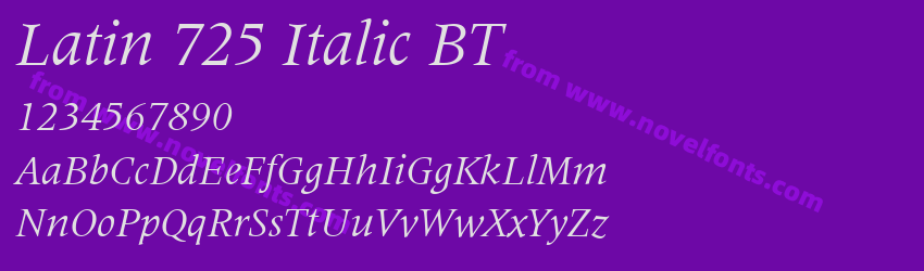 Latin 725 Italic BTPreview