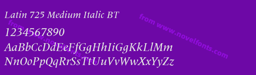 Latin 725 Medium Italic BTPreview