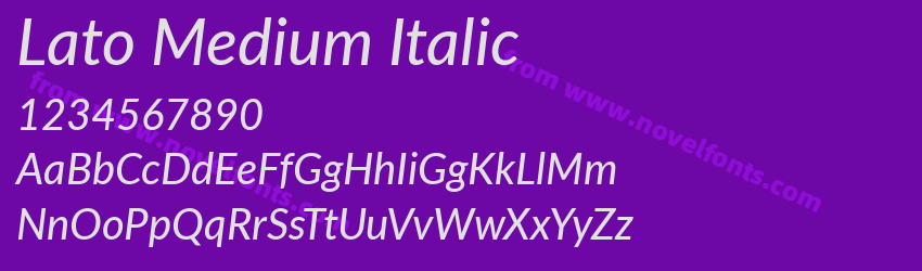 Lato Medium ItalicPreview