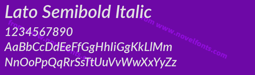 Lato Semibold ItalicPreview