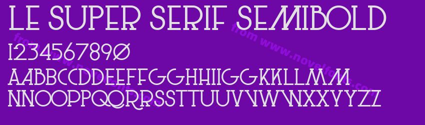 Le Super Serif SemiBoldPreview