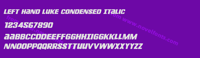 Left Hand Luke Condensed ItalicPreview