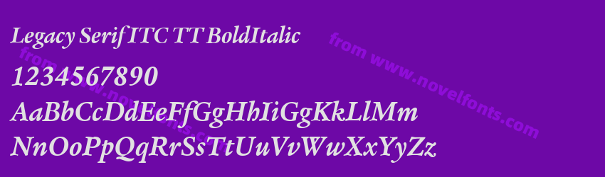 Legacy Serif ITC TT BoldItalicPreview