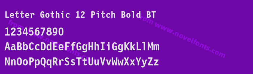 Letter Gothic 12 Pitch Bold BTPreview