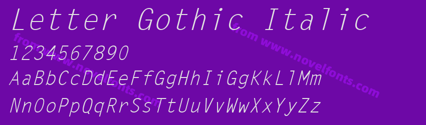 Letter Gothic ItalicPreview