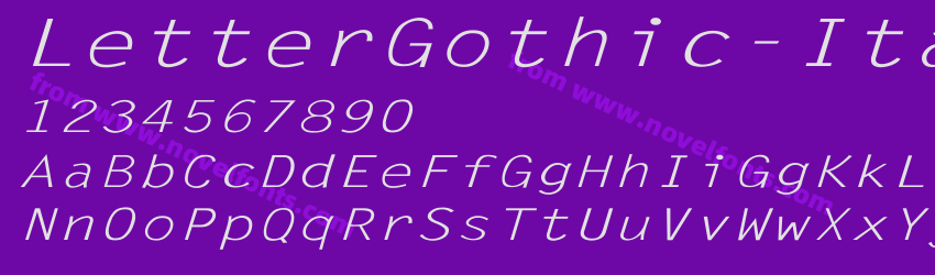 LetterGothic-Italic ExPreview