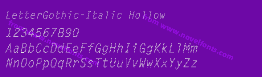 LetterGothic-Italic HollowPreview