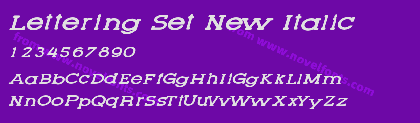 Lettering Set New ItalicPreview