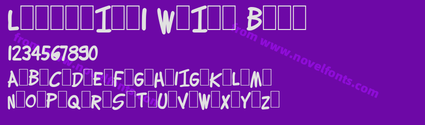 Lettering1 Weird BoldPreview