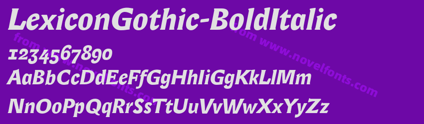 LexiconGothic-BoldItalicPreview