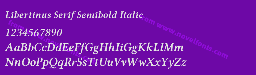 Libertinus Serif Semibold ItalicPreview