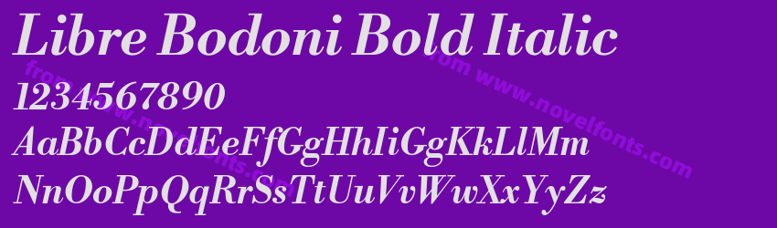 Libre Bodoni Bold ItalicPreview