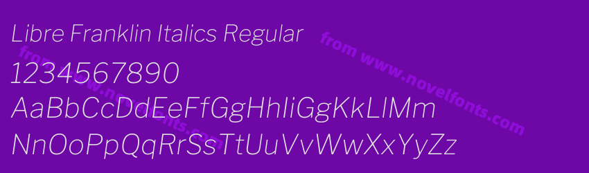 Libre Franklin Italics RegularPreview