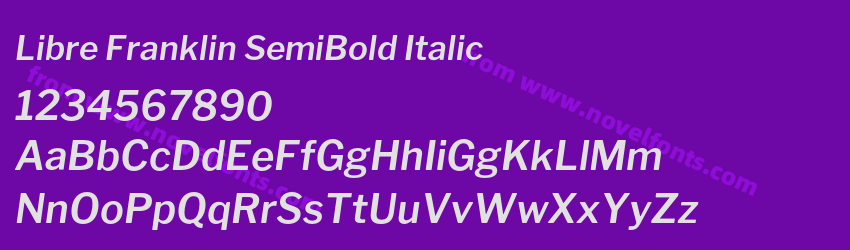 Libre Franklin SemiBold ItalicPreview