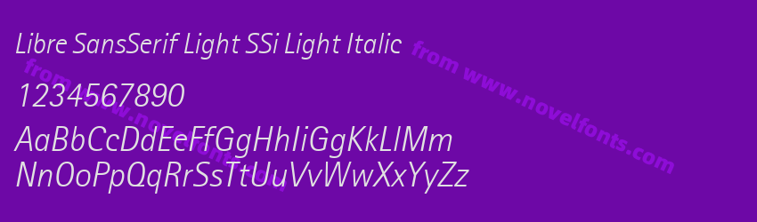 Libre SansSerif Light SSi Light ItalicPreview