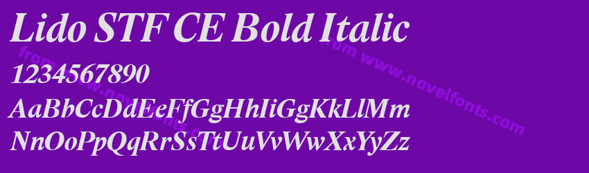 Lido STF CE Bold ItalicPreview