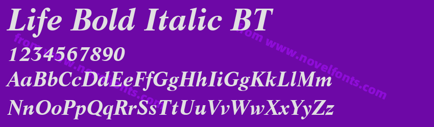 Life Bold Italic BTPreview