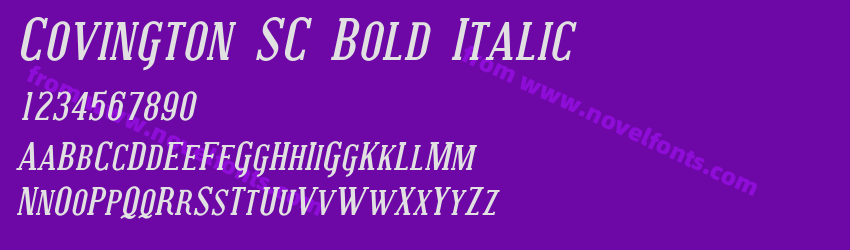 Covington SC Bold ItalicPreview