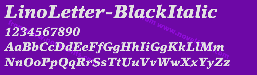 LinoLetter-BlackItalicPreview